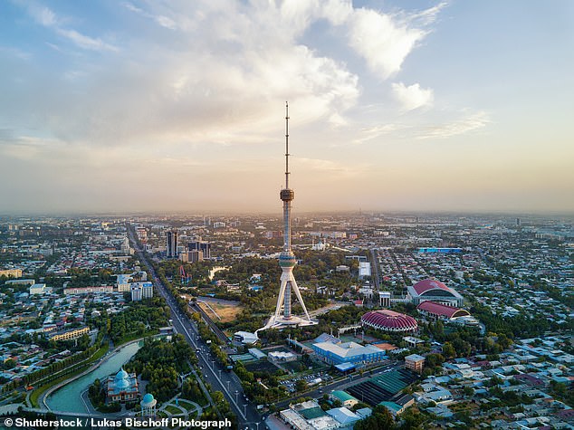 The Uzbek unit of currency, the Som, lost almost 50 per cent of its value the day exchange controls were relaxed in 2017. Pictured is the country's capital, Tashkent