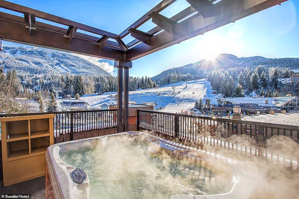 Don't mind if I do! Some of the suites come with hot tubs where you can rest up with a drink after a long  day on the slopes and watch the sun sink being the mountains