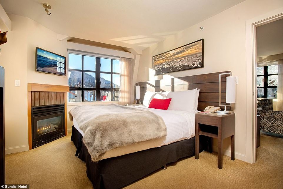 The rooms come with roaring gas fires which add to the whole ski-lodge Whistler experience