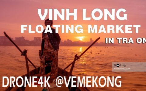 Tra On Floating Market in Vinh Long | Drone4K | Vinh Long Travel Guide | Vemekong.com