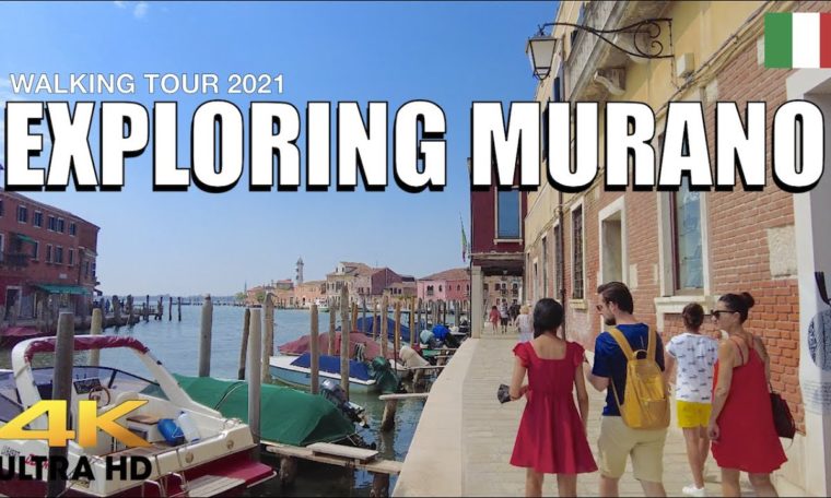 Exploring Murano Island | Walking Travel guide Tour | August 2021 | 4K Ultra HD (🎧Binaural Audio)