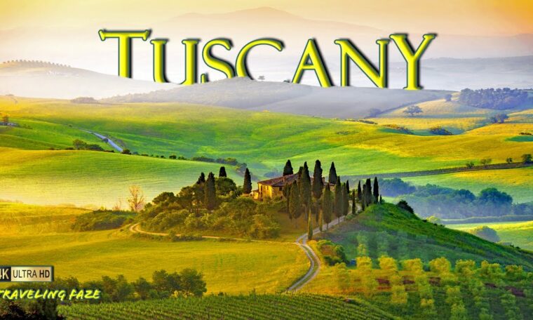 Tuscany, Italy 4K ~ Travel Guide (Relaxing Music)